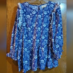 NWOT Universal Thread Blue Floral Top XL